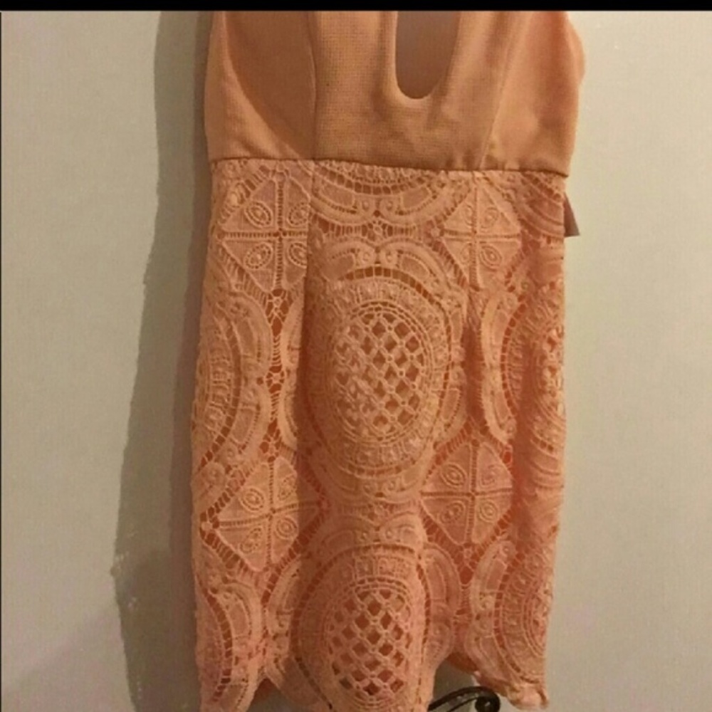 Peach love triangle dress